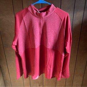 Footjoy 1/2 Zip Mid Layer Womens XL Red Golf Activewear Polyester Athleisure
